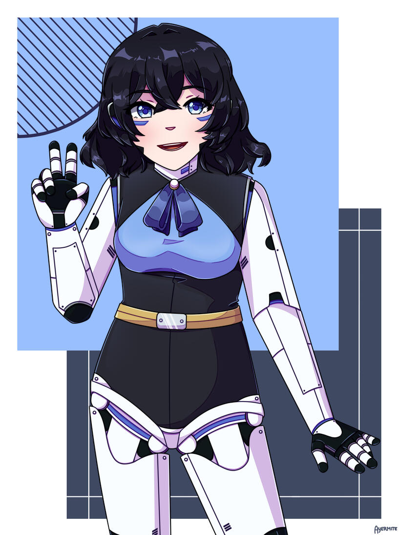 Commissioned by Robyn Commissioned illustration of an android design by Robyn.