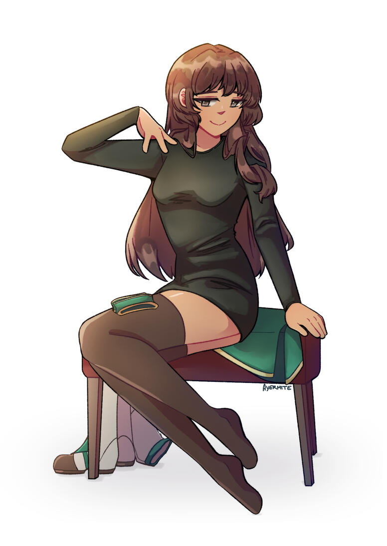 Aldebaran pinup Character illustration of an original character named Aldebaran in a pinup pose.