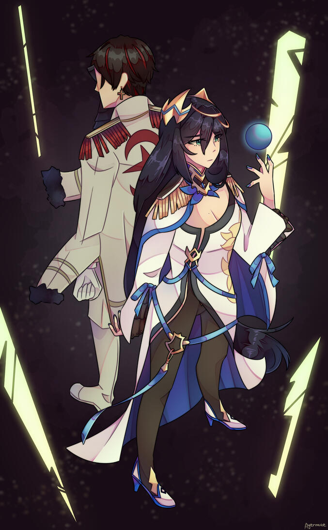 Vivian and Kawerik from Epic Seven Illustration of Vivian and Kawerik from Epic Seven.